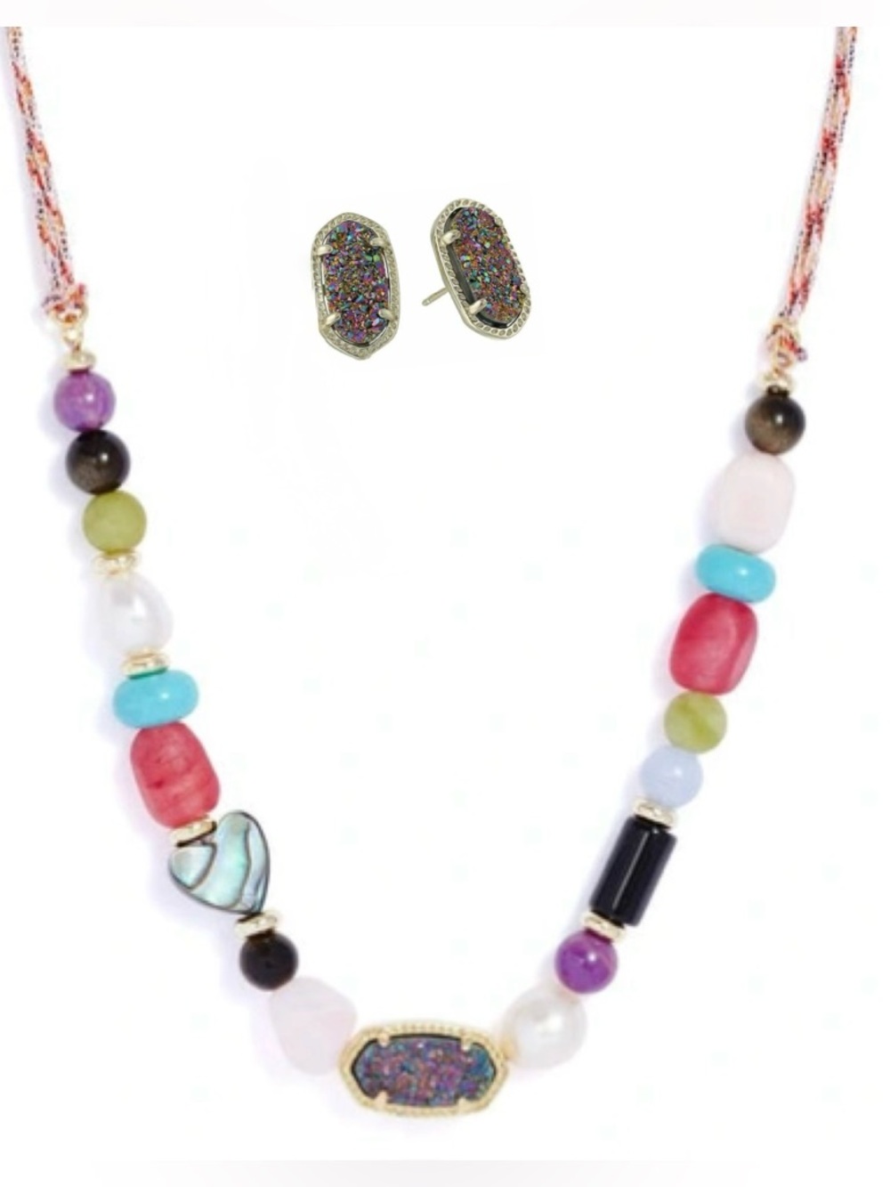 Kendra Scott Kendra Cultured
Pearl & Semiprecious Stones Set
14k Gold-Plated